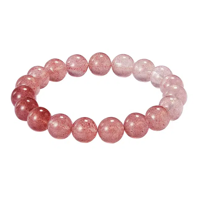 尚仟伊 【莓好樱缘 冻冻】多巴胺串珠手饰 夏日仙女风甜美可爱招桃花高级感百搭#好运天然 草莓晶 手串 女款