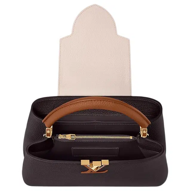 LOUIS VUITTON Capucines MM Logo Taurillon