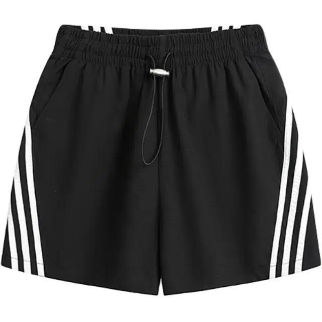 木清清 侧边条纹速干透气女夏季宽松五分运动裤休闲短裤 女款