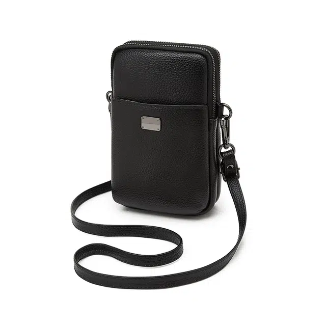 老人头 简约时尚优雅日常通勤纯色 牛皮 单肩斜挎包 女款 多色