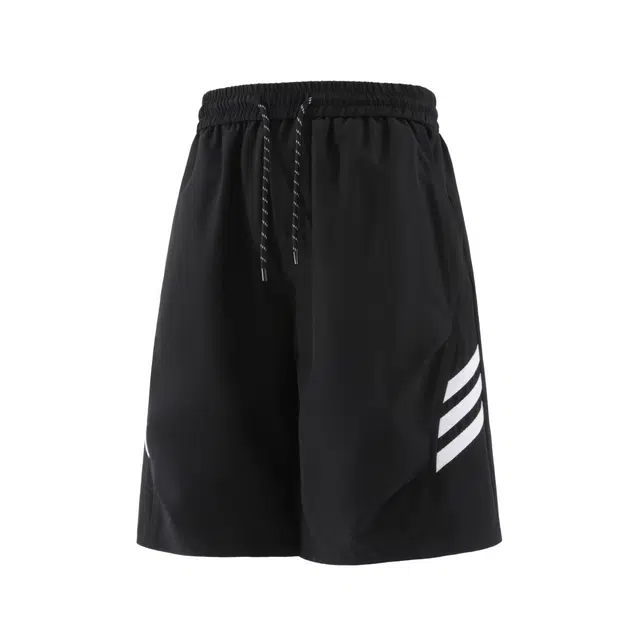 加荣 美式条纹运动男夏季薄款透气高街痞帅青少年篮球中裤潮牌百搭五分休闲短裤 男女同款