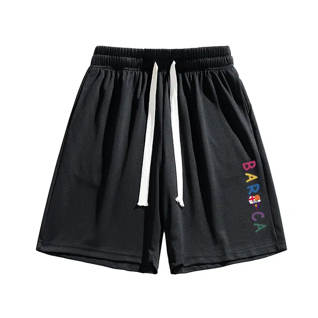 巴塞罗那足球俱乐部 美式运动五分速干透气日常通勤休闲短裤 男女同款