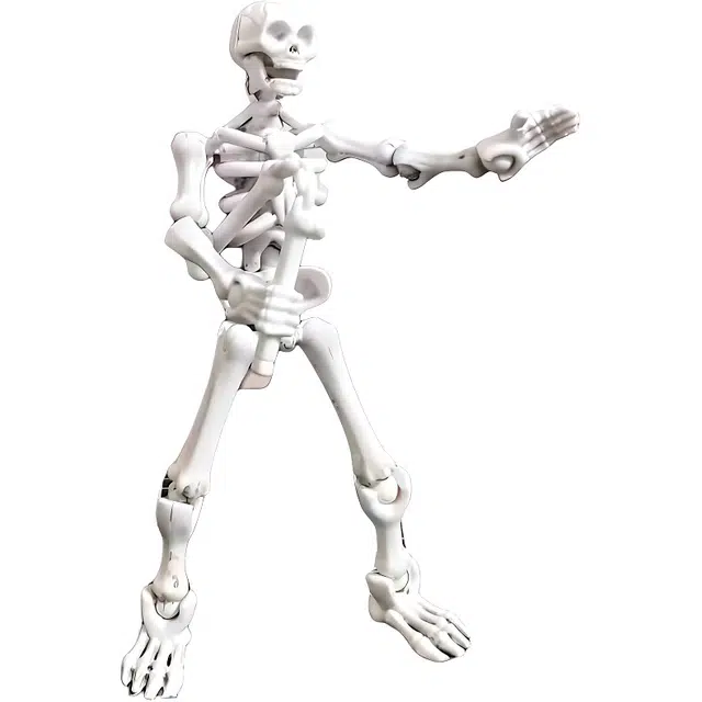 半粒 骷髅幸运人偶骨节可动 手办整蛊 拼装模型