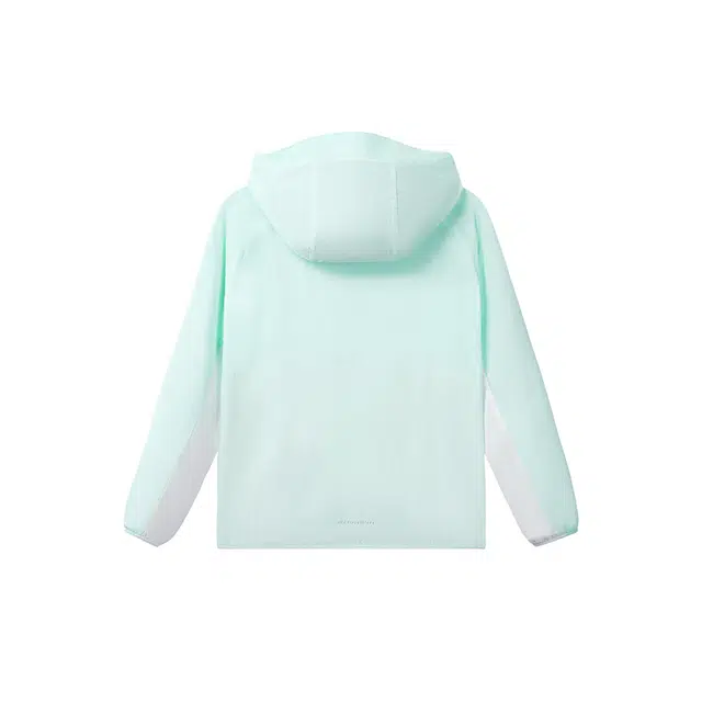 儿童款 安踏儿童 小光甲 撞色拼接长袖连帽防晒服 巡游绿