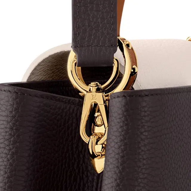 LOUIS VUITTON Capucines MM Logo Taurillon