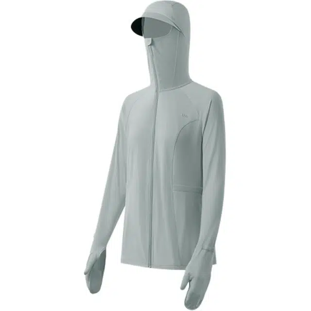 蕉下 可调节松紧收腰纯色长袖连帽百搭外套防晒服 女款