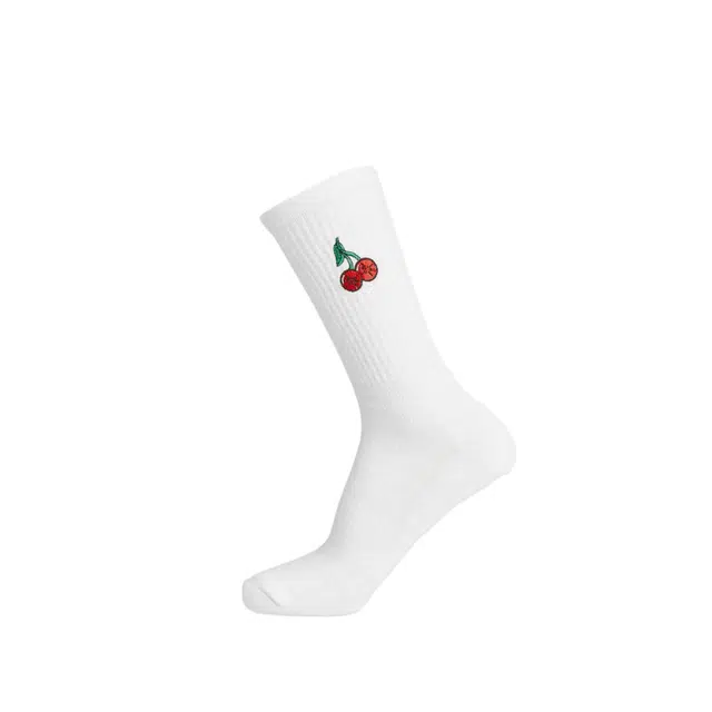 GYMSHARK Graphic Cherries Crew Sock Single 1