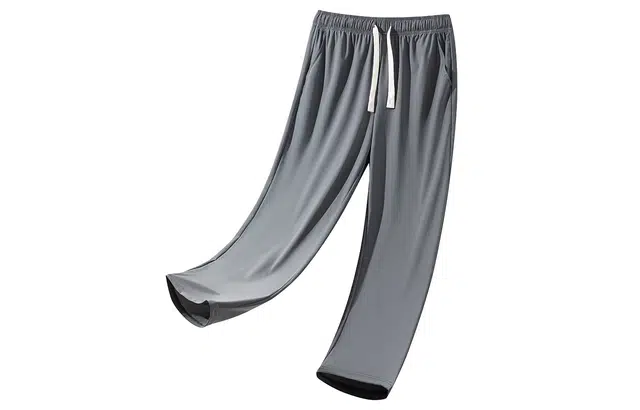 加菲猫家族 美式高街复古纯色冰丝弹力裤基础款运动宽松户外通勤百搭凉感无性别主义速干透气垂感亲肤直筒系带休闲裤 男女同款