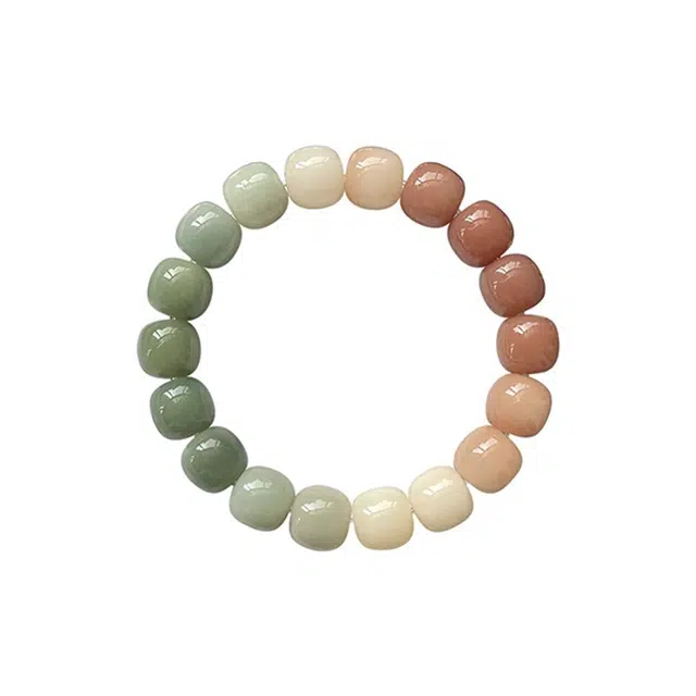 郁馨 抹茶玫瑰招桃花本命年转运珠盘玩手饰精工高品质渐变民族风 前程似锦 #好运 菩提根 手串 男女同款情侣款