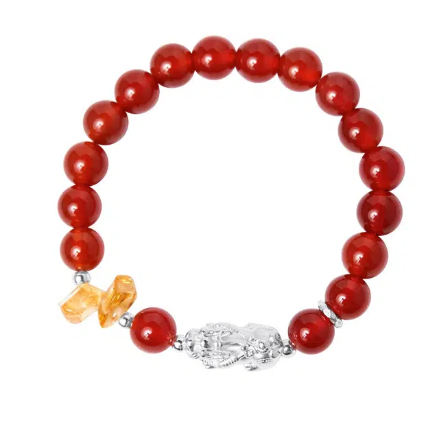 聆听花开 转运珠貔貅新中式复古小众高级感手饰品小众不撞款 玛瑙 手串 女款