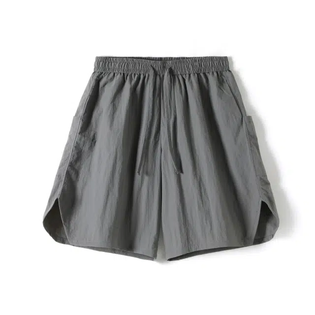 黑恐龙 美式速干薄款宽松百搭舒适透气亲肤柔软垂感夏季五分直筒休闲短裤 男女同款