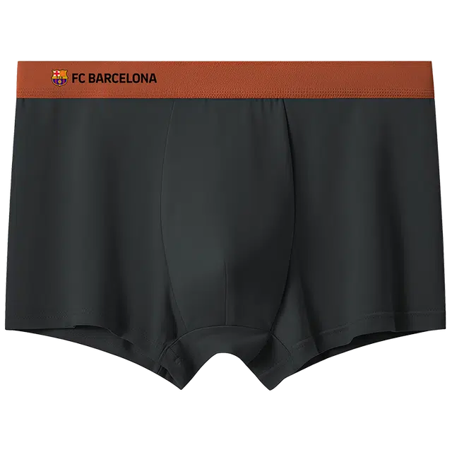 巴塞罗那足球俱乐部 舒适透气吸汗干爽拼色平角内裤 男款 组合装