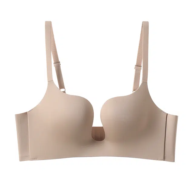 二三二三 透气吸汗聚拢有型防下垂无痕弹力可调节肩带亲肤柔软抑菌舒适侧收副乳纯欲美背时尚百搭日常通勤运动文胸 女款