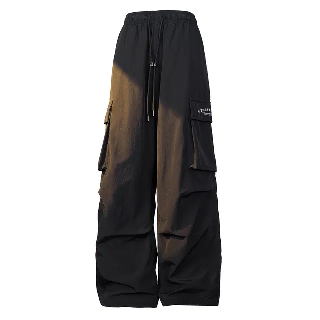 加菲猫家族 美式潮流字母印花宽松直筒百搭时尚简约日常通勤系带工装裤 男女同款