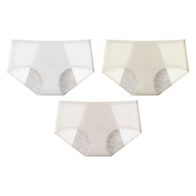 二三二三 轻薄无痕透气吸汗防夹臀不卡档无痕亲肤柔软抑菌舒适中腰高弹加长防侧漏生理期短裤纯色时尚百搭运动内裤 女款