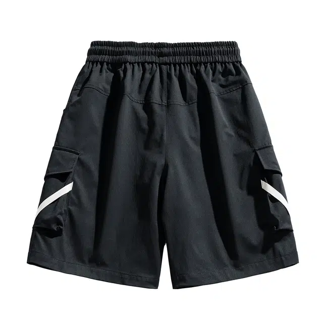 黑恐龙 美式工装潮牌宽松阔腿百搭舒适透气工装时尚五分休闲短裤 男女同款