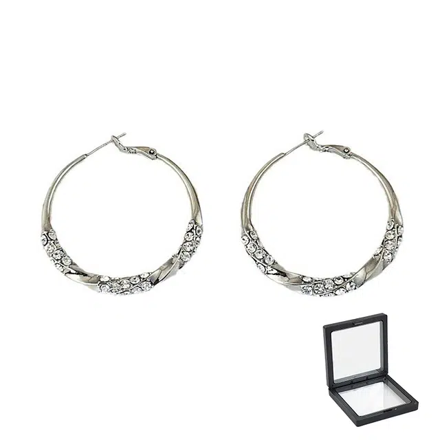 澜耀 小众设计百搭高级感 华子 时尚简约氛围感 银色流苏耳饰 锌合金 耳环 女款