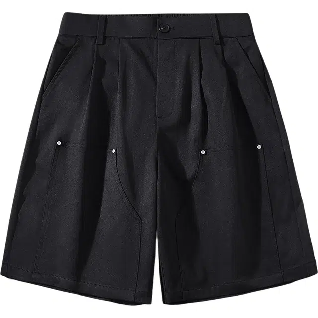 零氏 美式潮牌基础款薄款五分宽松休闲短裤 男女同款