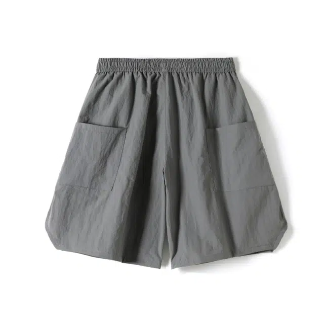 黑恐龙 美式速干薄款宽松百搭舒适透气亲肤柔软垂感夏季五分直筒休闲短裤 男女同款