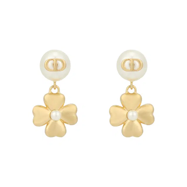 DIOR Four-Leaf Clover Earrings Gold