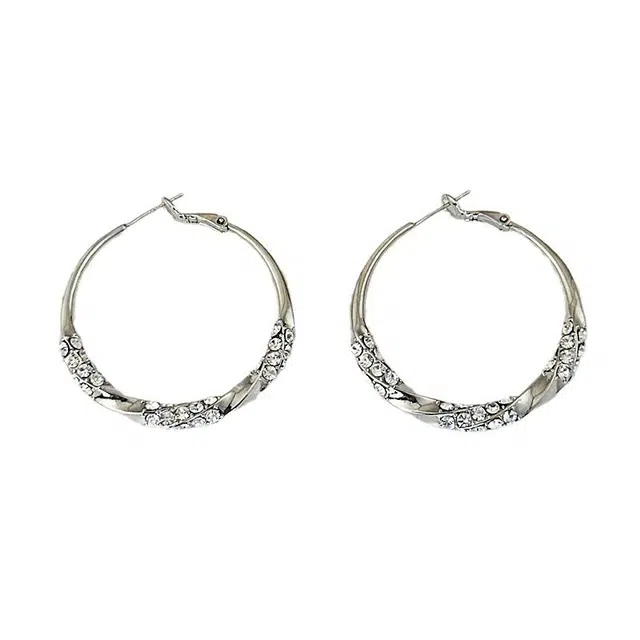 澜耀 小众设计百搭高级感 华子 时尚简约氛围感 银色流苏耳饰 锌合金 耳环 女款