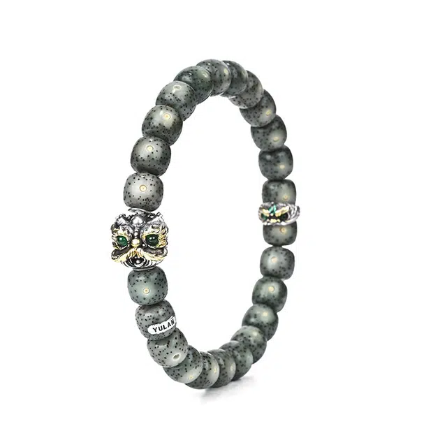 钰澜文玩 瑞兽系列「狮来运转·双狮生财」 星月菩提 手串 男女同款情侣款