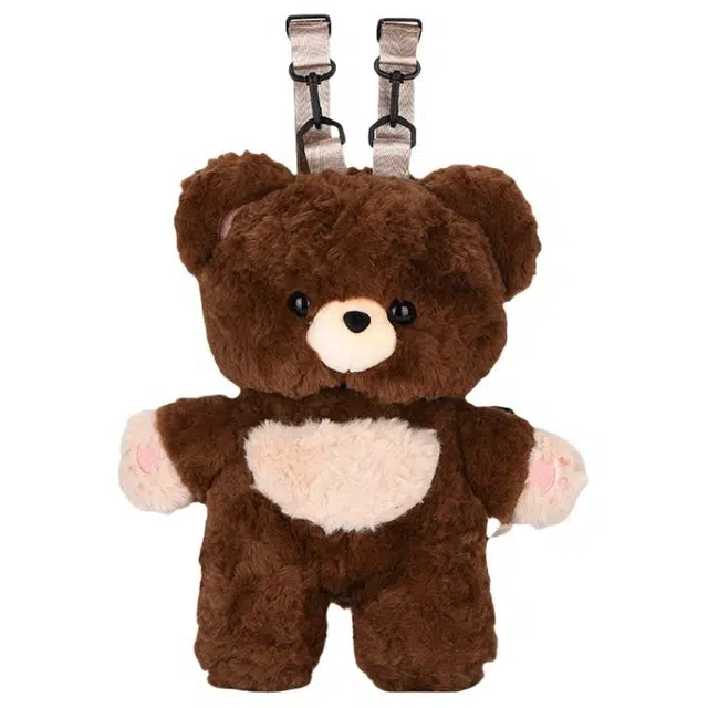 爱尔绅特 时尚潮流百搭高级可爱 毛绒 双肩包 常规 女款 多色