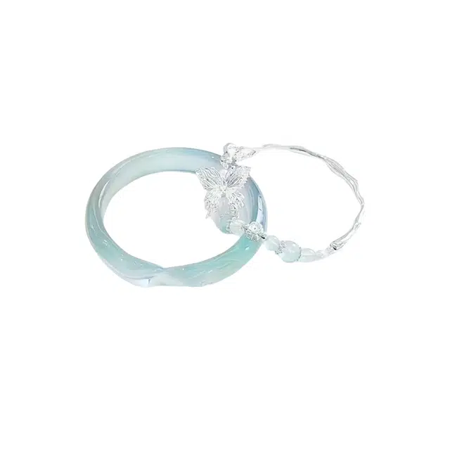 希遇 银河栖羽  新中式国潮轻奢小众设计日常百搭 多种搭配 温柔大方气质优雅 合金 树脂 手镯 男女同款情侣款