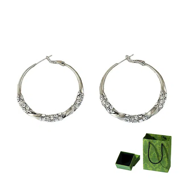 澜耀 小众设计百搭高级感 华子 时尚简约氛围感 银色流苏耳饰 锌合金 耳环 女款