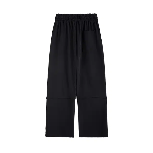 领航骆驼 美式高街纯色基础款舒适时尚简约褶皱拼接设计休闲牛仔裤 男女同款