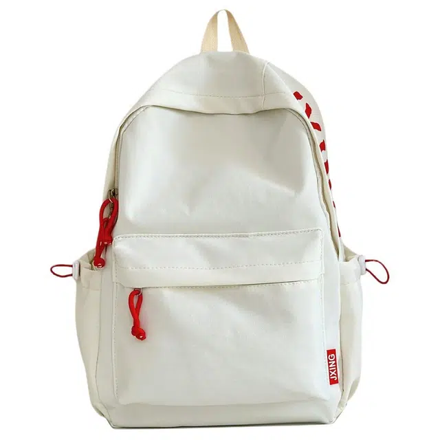 爱尔绅特 小众设计感轻便书包学生上课简约百搭字母大容量休闲通勤背包 尼龙 双肩包 男女同款情侣款 多色