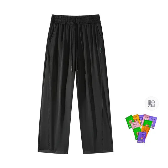 梓润格 夏季无性别主义美式复古潮流简约小个子显高版老钱风松弛感通勤微弹不皱设计感氛围感百搭经典透气轻薄酷飒裤子休闲裤 男女同款