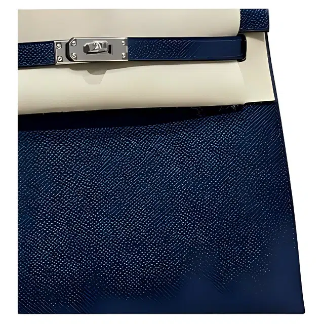 HERMES Kelly 25 Epsom 7U Navy