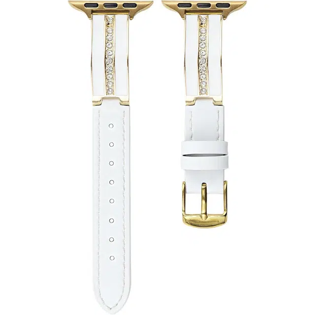 老佳 苹果适用 手表表带 皮质材质 弯片滴胶时尚表带男女同款