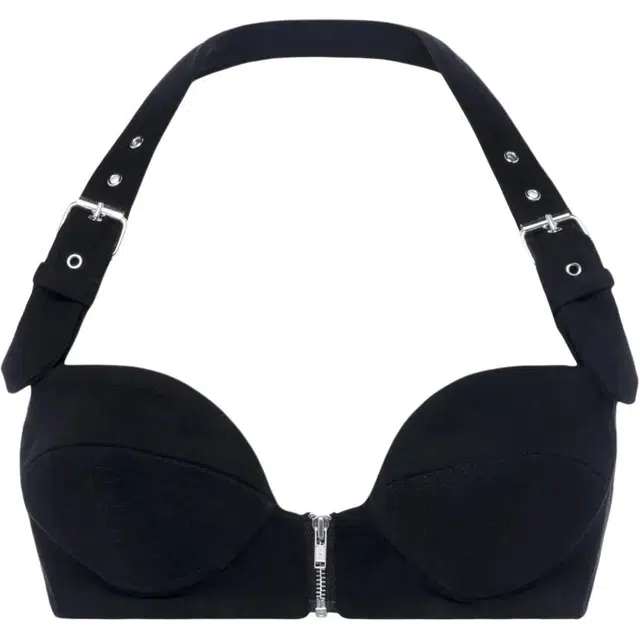 Khy x Dilara Findikoglu SS25 Denim Zipper Bralette
