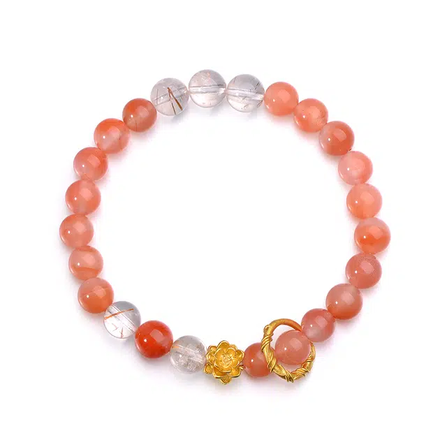 【一举夺魁灵隐上上签】 彗时 紫荆花跑环爱的缠绕本命年国风小众新中式复古平安喜乐福禄吉祥百搭好运天然 白水晶 手串 男女同款情侣款