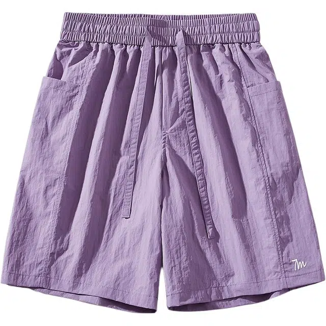 零氏 美式潮牌基础款薄款五分裤宽松休闲短裤 男女同款