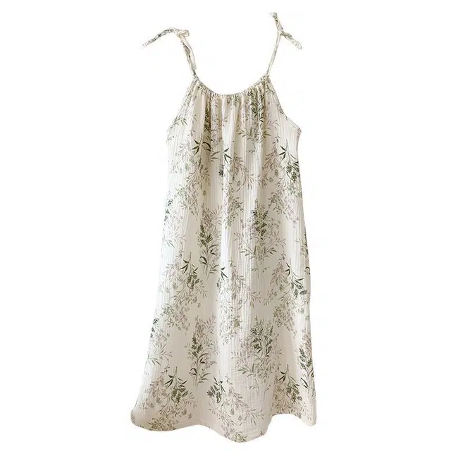 顶瓜瓜 时尚舒适简约透气休闲居家夏季睡裙 女款