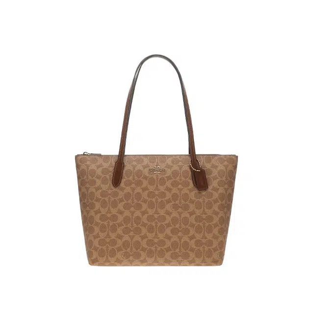 COACH Zip Top Tote 30 Logo Tote