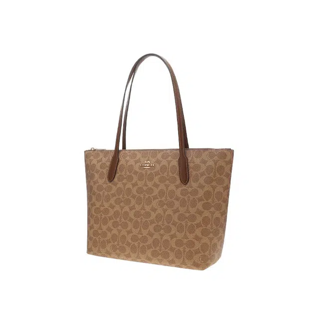 COACH Zip Top Tote 30 Logo Tote