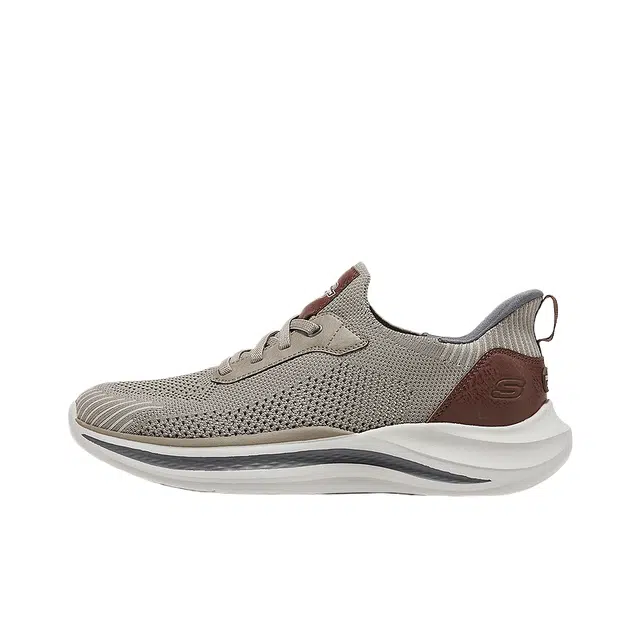 Skechers USA Street Wear Low Trainer Gray Brown
