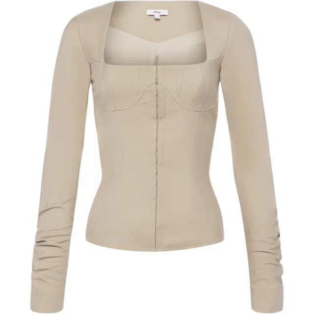 Khy x Dilara Findikoglu SS25 Long Sleeve Corset Top T