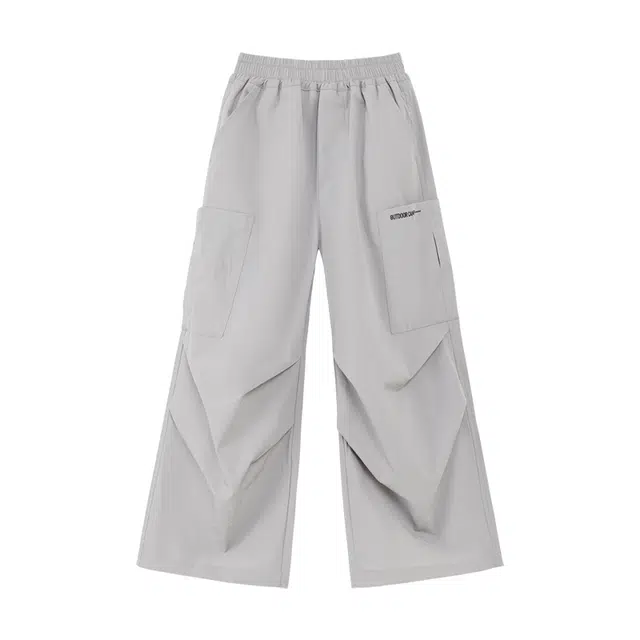 中小童 左西针织运动裤 休闲亲肤透气耐磨工装口袋 灰色