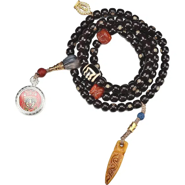 喃呢 精工手绘藏式热贡扎基拉姆 转运 财运亨通泼天富贵 新中式都市文玩国风 星月菩提 项链 男女同款情侣款