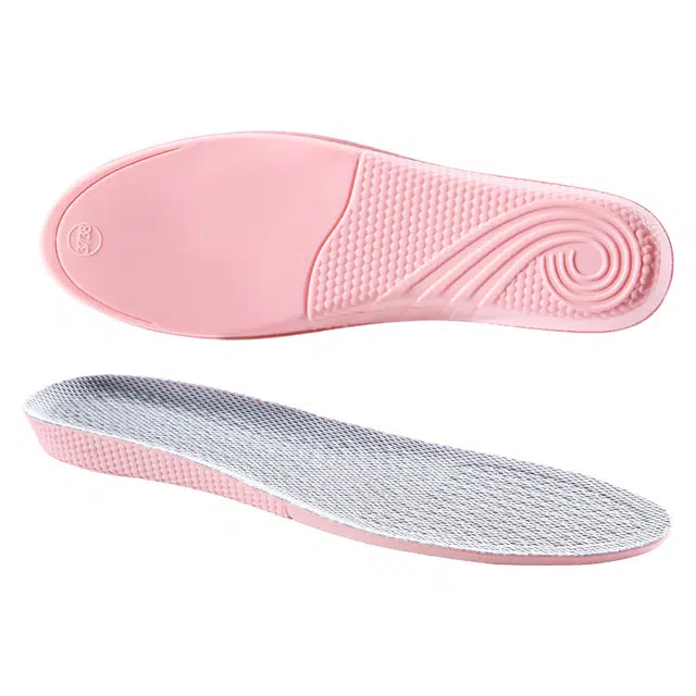 足印部落 踩屎感隐形增高软底舒适久站不累脚足弓支撑通勤运动高弹减震吸汗防臭适配 抗菌网布 鞋垫 女款
