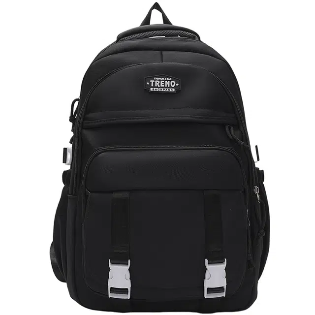 帕克熊 纯色简约轻便大容量高颜值百搭学生上课通勤 尼龙 双肩包 男女同款情侣款 多色