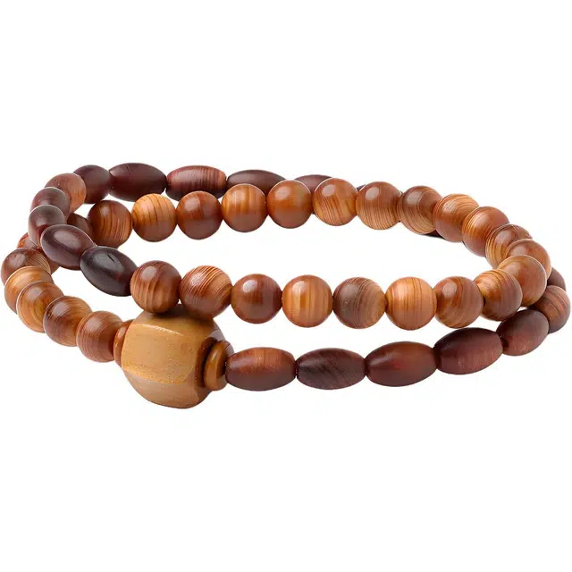 三檀小舍 【太行】国风国潮转运招财诸事顺利 小众高级双圈叠戴 崖柏 手串 男女同款情侣款