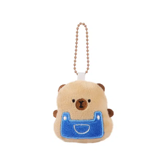 卡皮巴拉小黄豚 卡皮巴拉面包玩偶钥匙扣可爱公仔包包挂背包挂饰 毛绒 挂件 男女同款情侣款