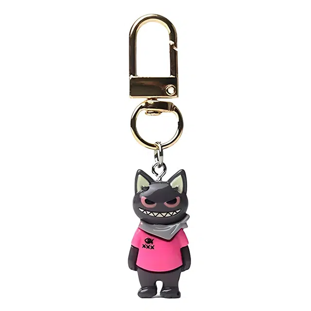 弗洛康 街头搞怪贱贱猫潮流书包手机挂饰 谷圈挂件