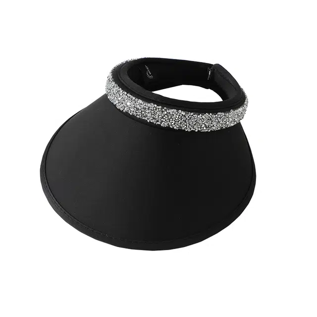 南极人 亮钻高级感空顶遮阳帽子大帽檐百搭显脸小夏季防紫外线骑车出游海边沙滩太阳帽高颜值 轻薄款 防晒帽 女款